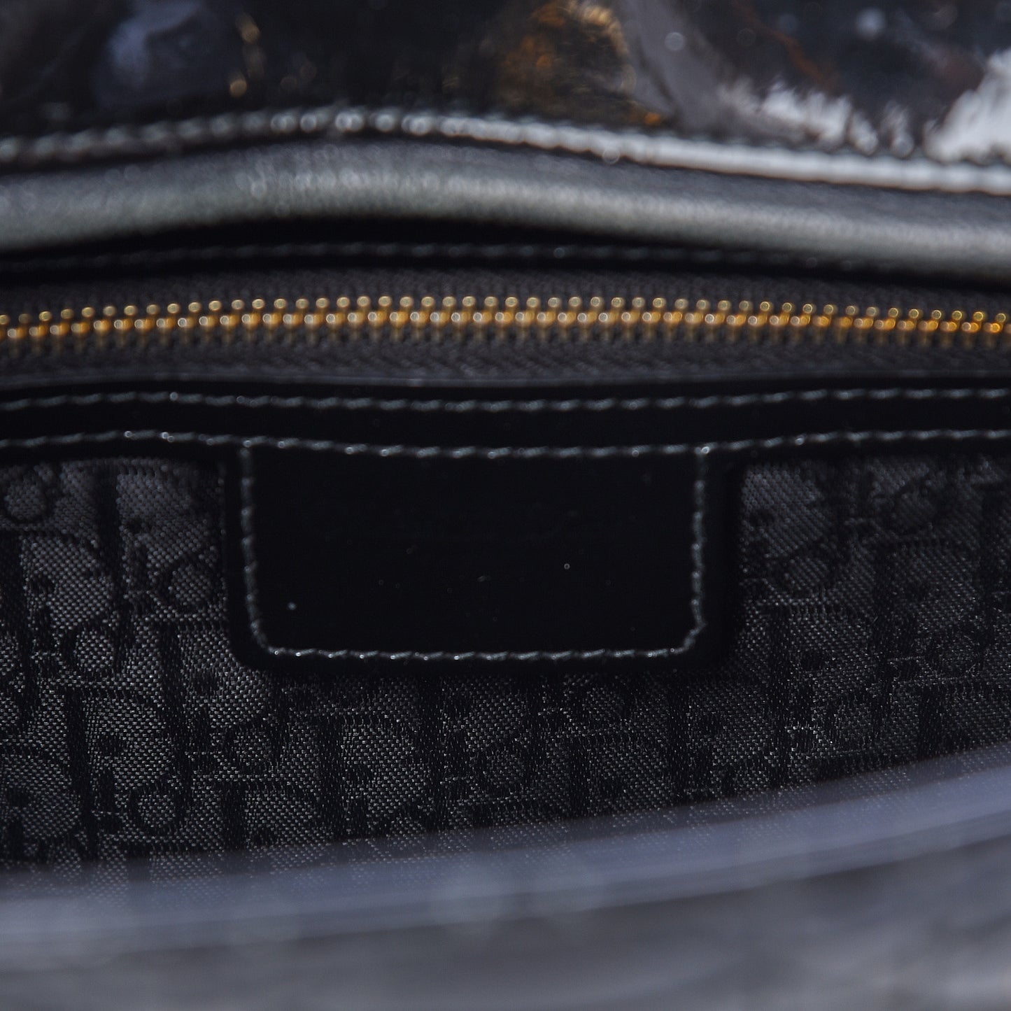 Patent Cannage Large Lady Dior Black