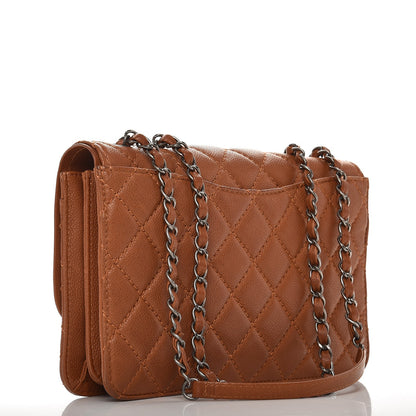 Chanel Caviar Quilted Flap With Chain Flap Light Brown 3 of 11