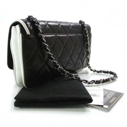 Chanel Lambskin Quilted Flap Black/White 3 of 11