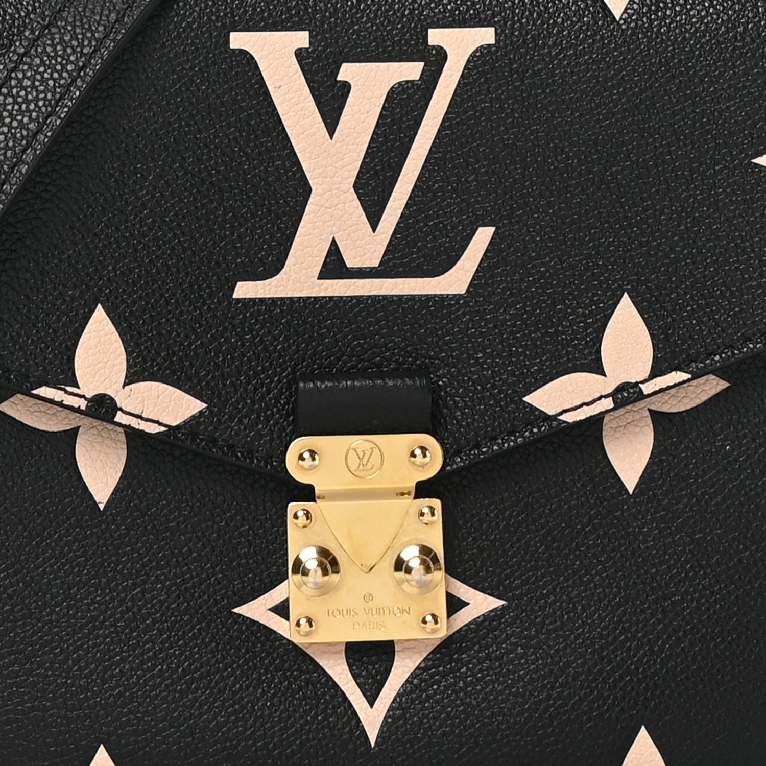 Louis Vuitton Empreinte Monogram Giant Pochette Metis Black Beige 7 of 9