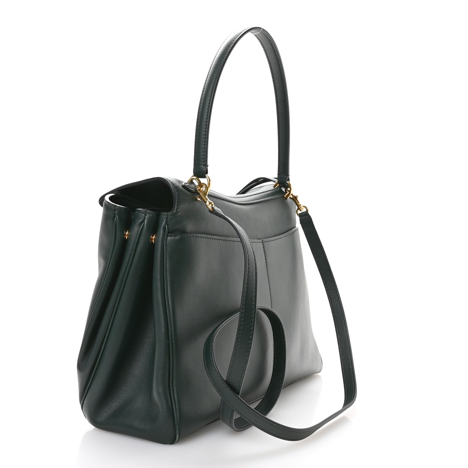 Balenciaga Natural Smooth Calfskin Medium Rodeo Top Handle Handbag Pine Green 3 of 10