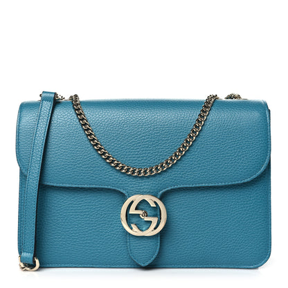 Gucci Dollar Calfskin Interlocking G Shoulder Bag Deep Cobalt 1 of 10