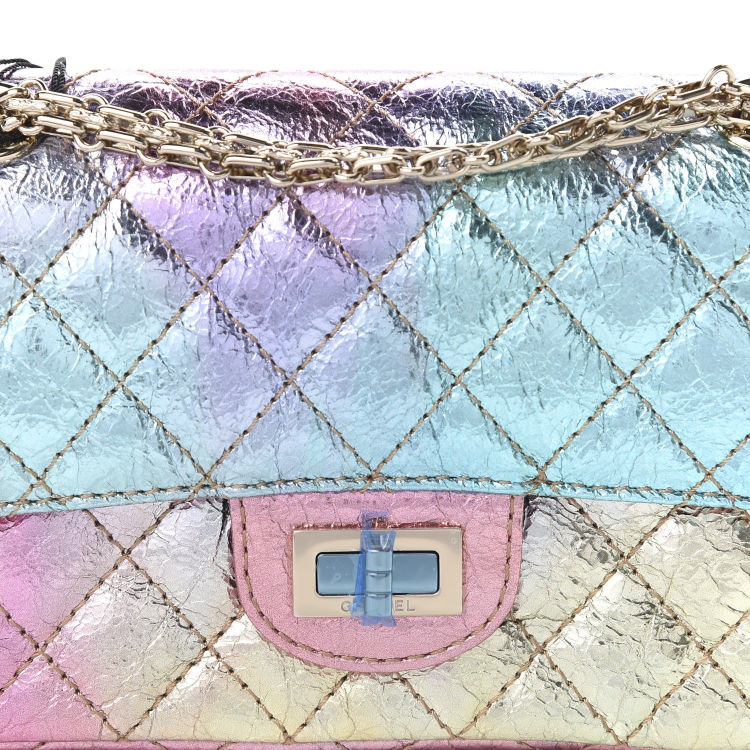 Chanel Metallic Goatskin Quilted Mini 2.55 Reissue Flap Multicolor 10 of 12