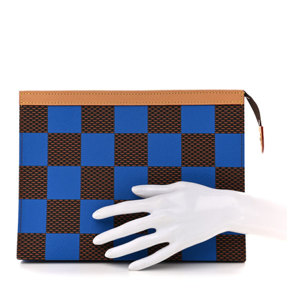 Louis Vuitton Damier Pop Pochette Voyage MM Blue 2 of 9