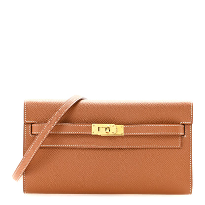 Hermes Epsom Kelly Wallet To Go Gold 1 of 10