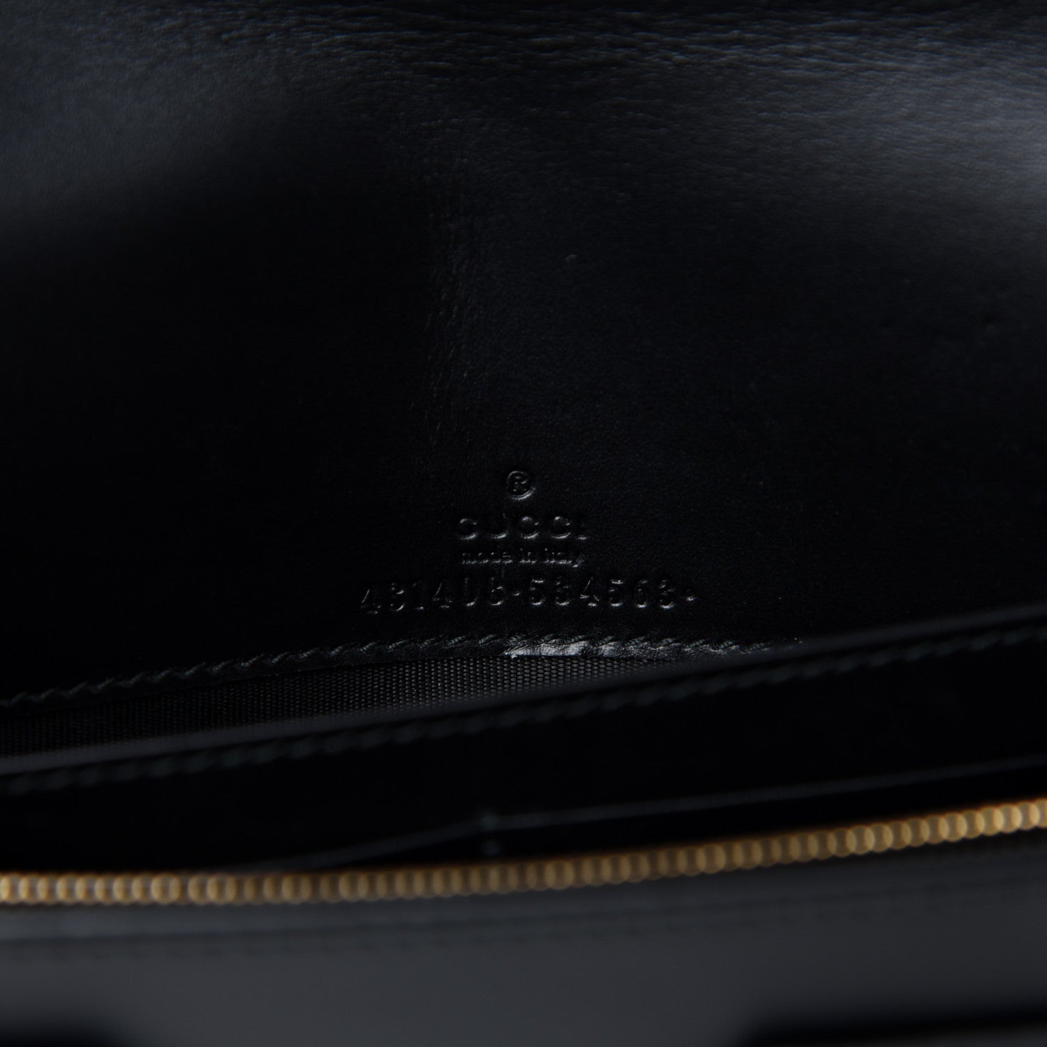Gucci Guccissima Signature Bowy Chain Wallet Black 9 of 10