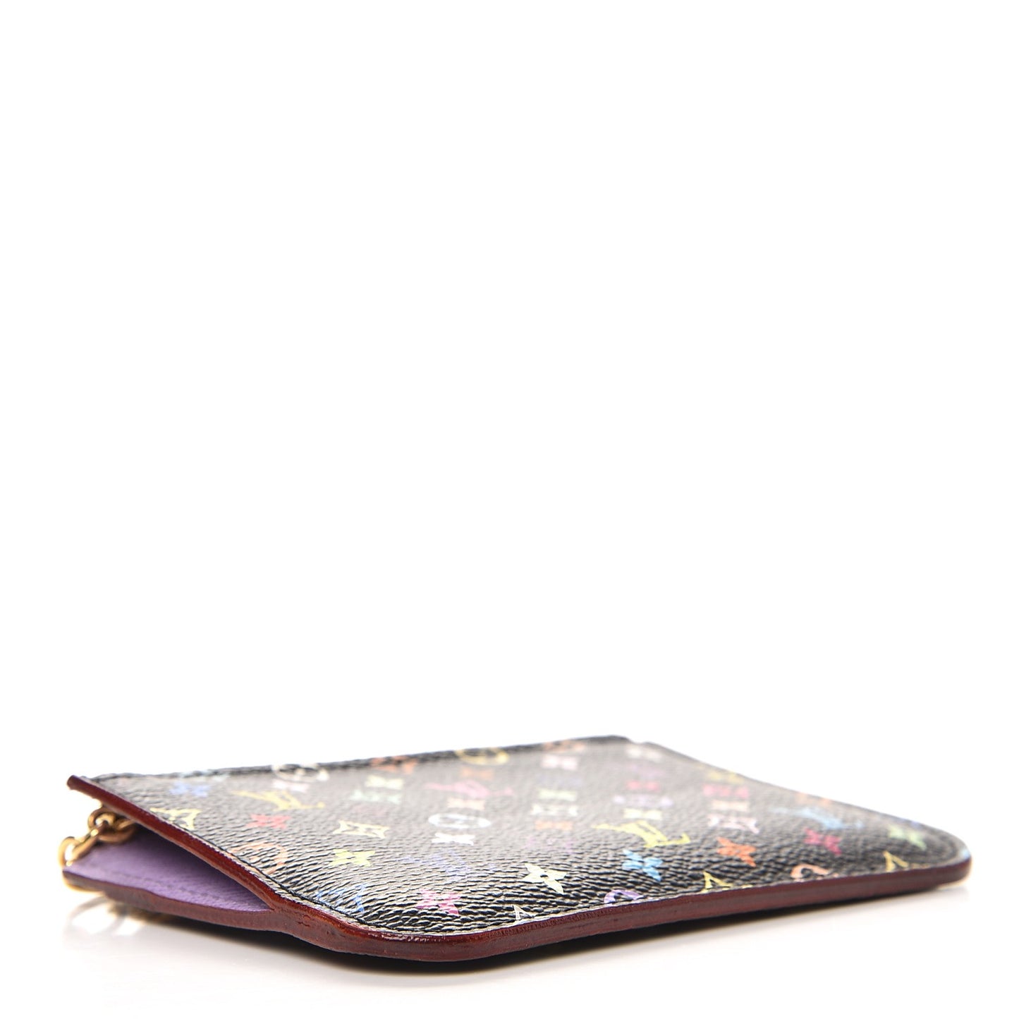 Monogram Multicolor Key Pouch Black Violet