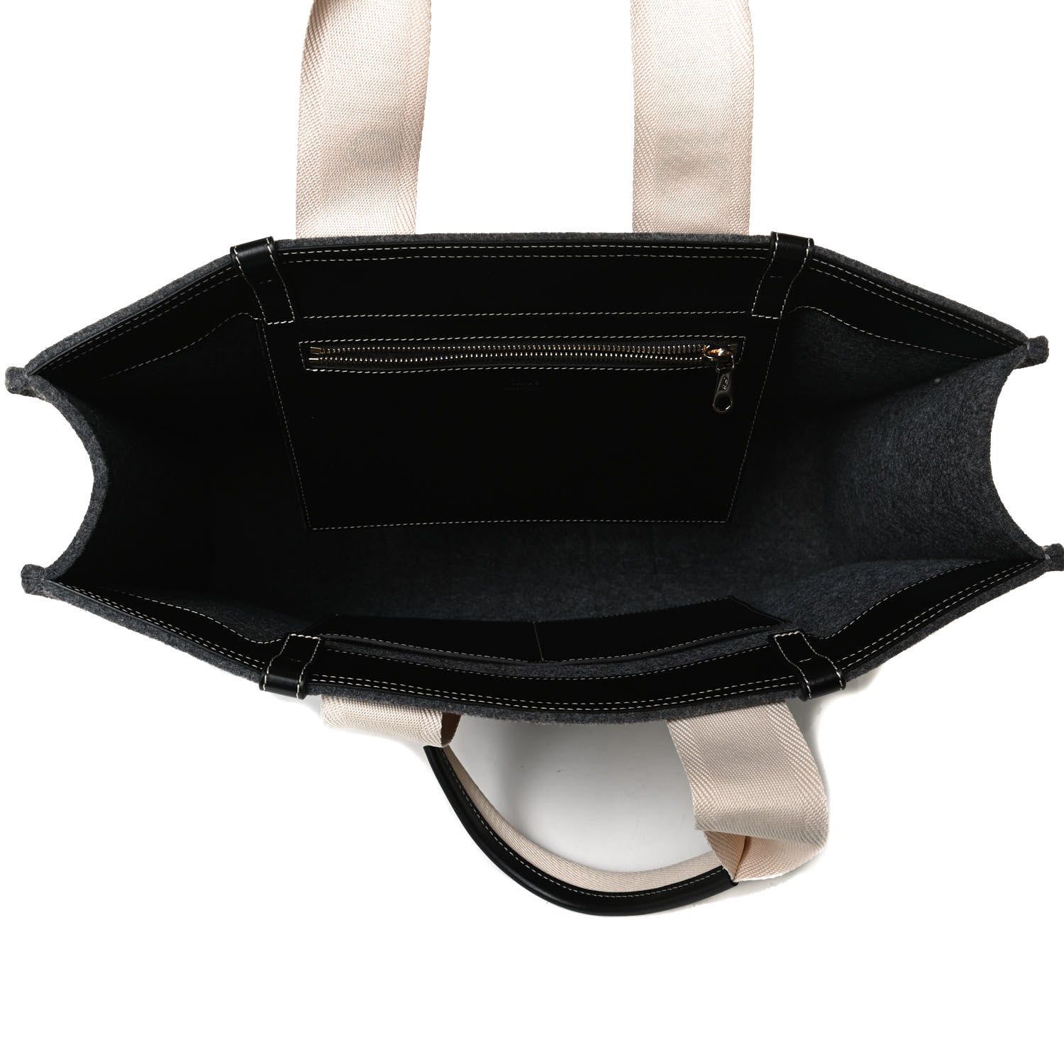 Chloe Felt Large Woody Ribbon Tote Cashmere Grey 5 of 12