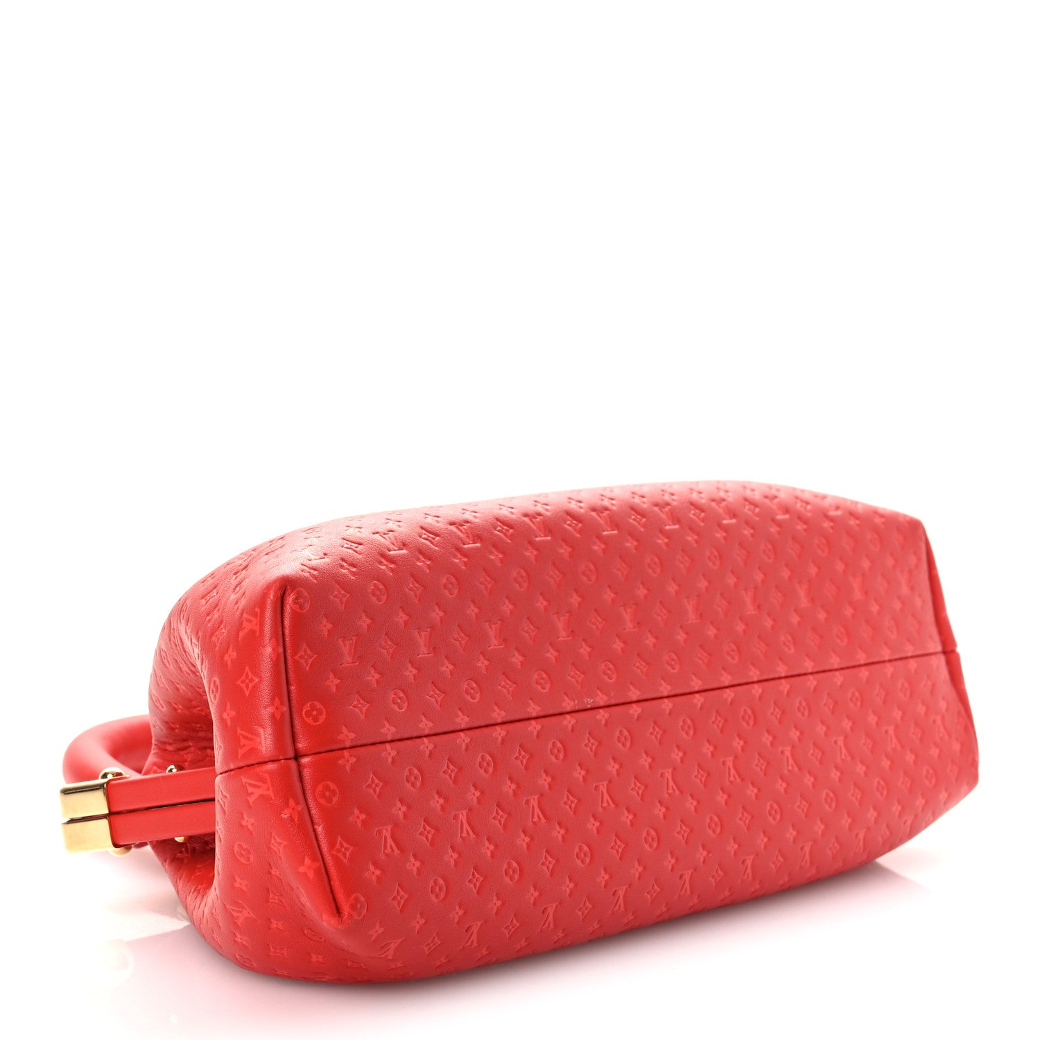 Louis Vuitton Calfskin Nanogram Embossed Clutch Red 4 of 11