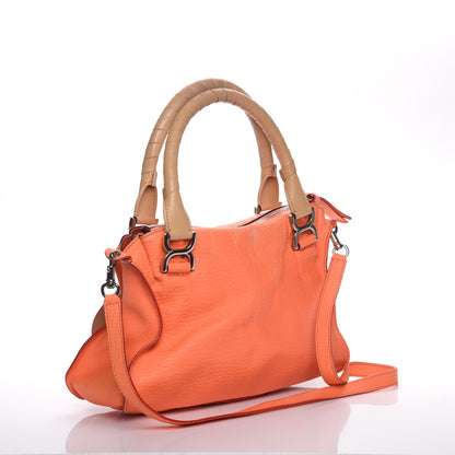 Chloe Calfskin Medium Marcie Satchel Orange Fizz 4 of 13