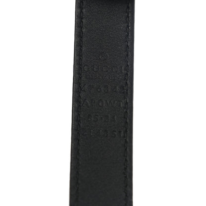 Gucci Calfskin Pearl Double G 20mm Belt 85 34 Black Cream 5 of 5