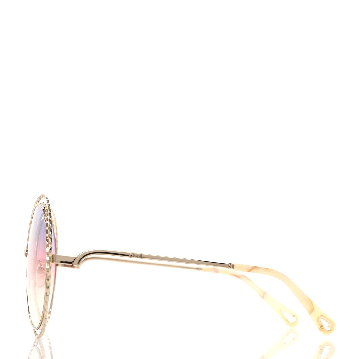 Chloe Metal Carlina Oversize Round Sunglasses CE114ST Rainbow 3 of 7