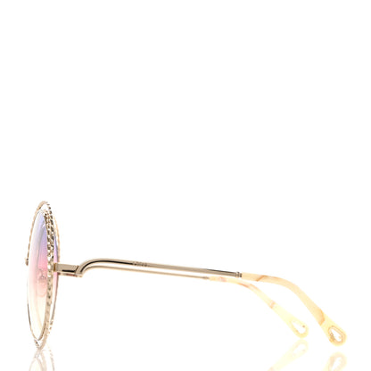 Chloe Metal Carlina Oversize Round Sunglasses CE114ST Rainbow 3 of 7