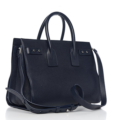 Saint Laurent Grained Calfskin Small Supple Sac De Jour Navy 2 of 14