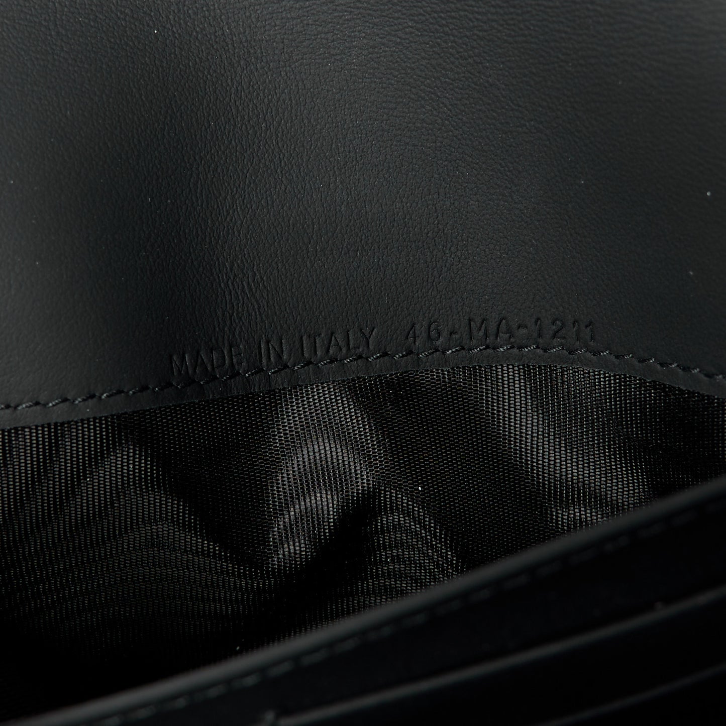 Ultra Matte Calfskin Saddle Chain Wallet Pouch Black