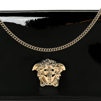 Versace Patent Palazzo Medusa Chain Evening Bag Black 8 of 10