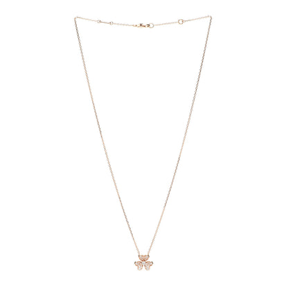 Van Cleef & Arpels 18K Rose Gold Diamond Mini Frivole Pendant Necklace 3 of 6