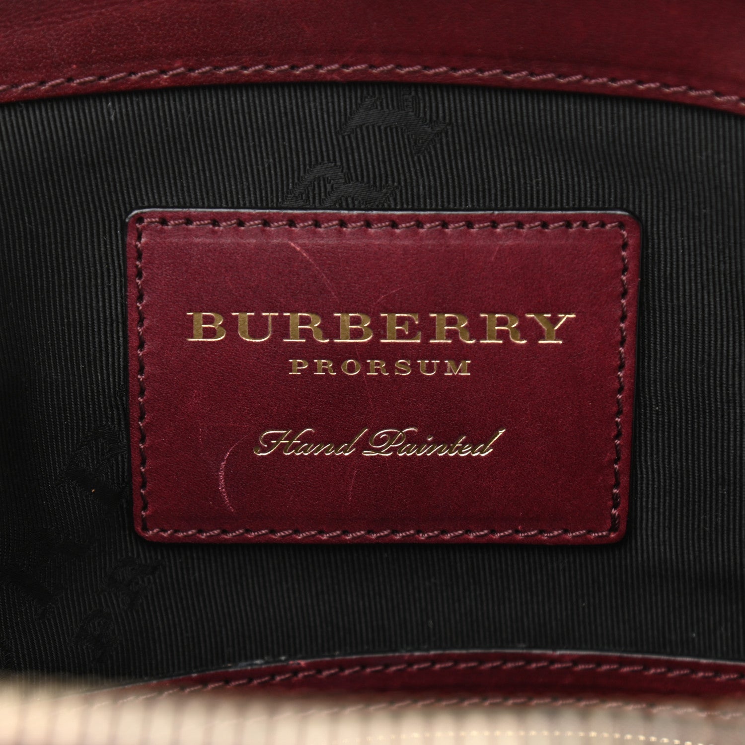 Burberry Prorsum Handpainted Tapestry Bloomsbury Burgundy 6 of 13