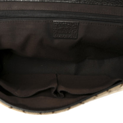 Gucci Monogram Flap Messenger Bag Beige Dark Brown 5 of 11