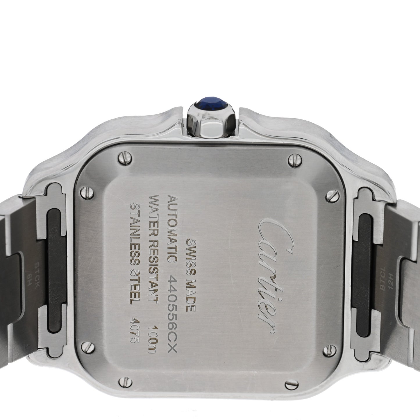 Stainless Steel Diamond Bezel 35mm Santos de Cartier Automatic Watch