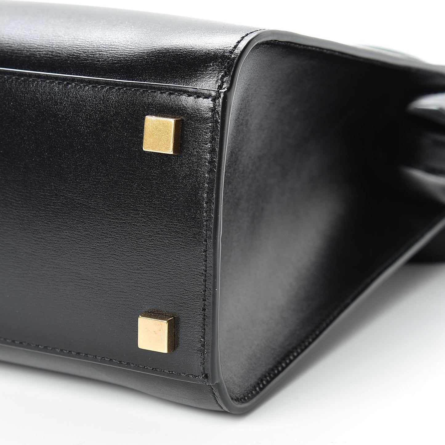 Calfskin Small Manhattan Shopper Tote Black