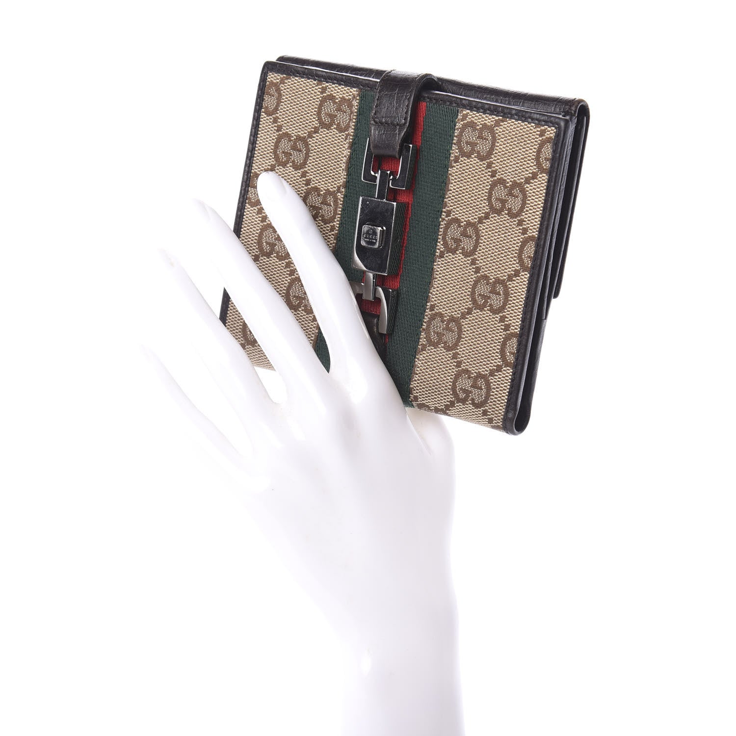 Gucci Monogram Web Wallet Brown 2 of 6