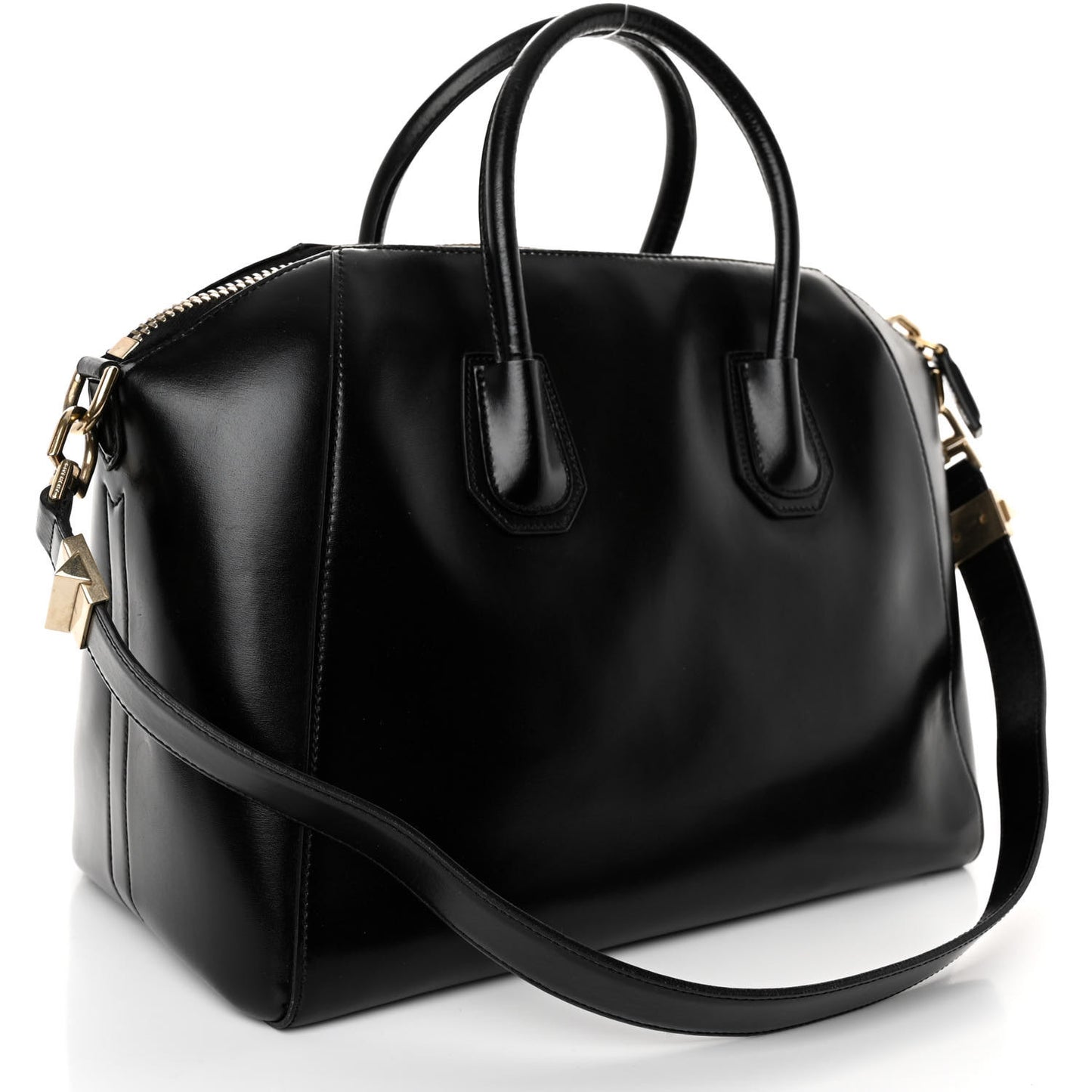 Shiny Lord Calfskin Medium Antigona Black