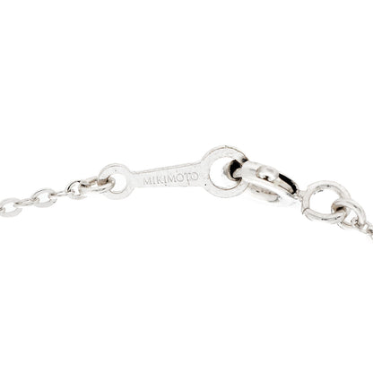 Mikimoto 18K White Gold Diamond Akoya Pearl 6mm Drop Pendant Necklace 6 of 7