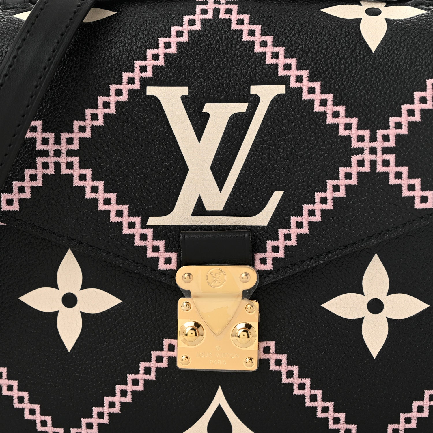 Louis Vuitton Empreinte Monogram Giant Broderies Pochette Metis Black 7 of 9