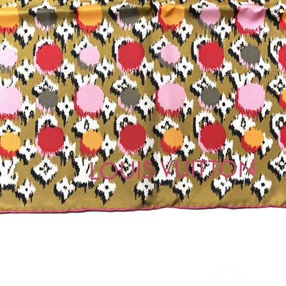 Louis Vuitton Silk Monogram Ikat Summer Square Scarf Moutard 2 of 4