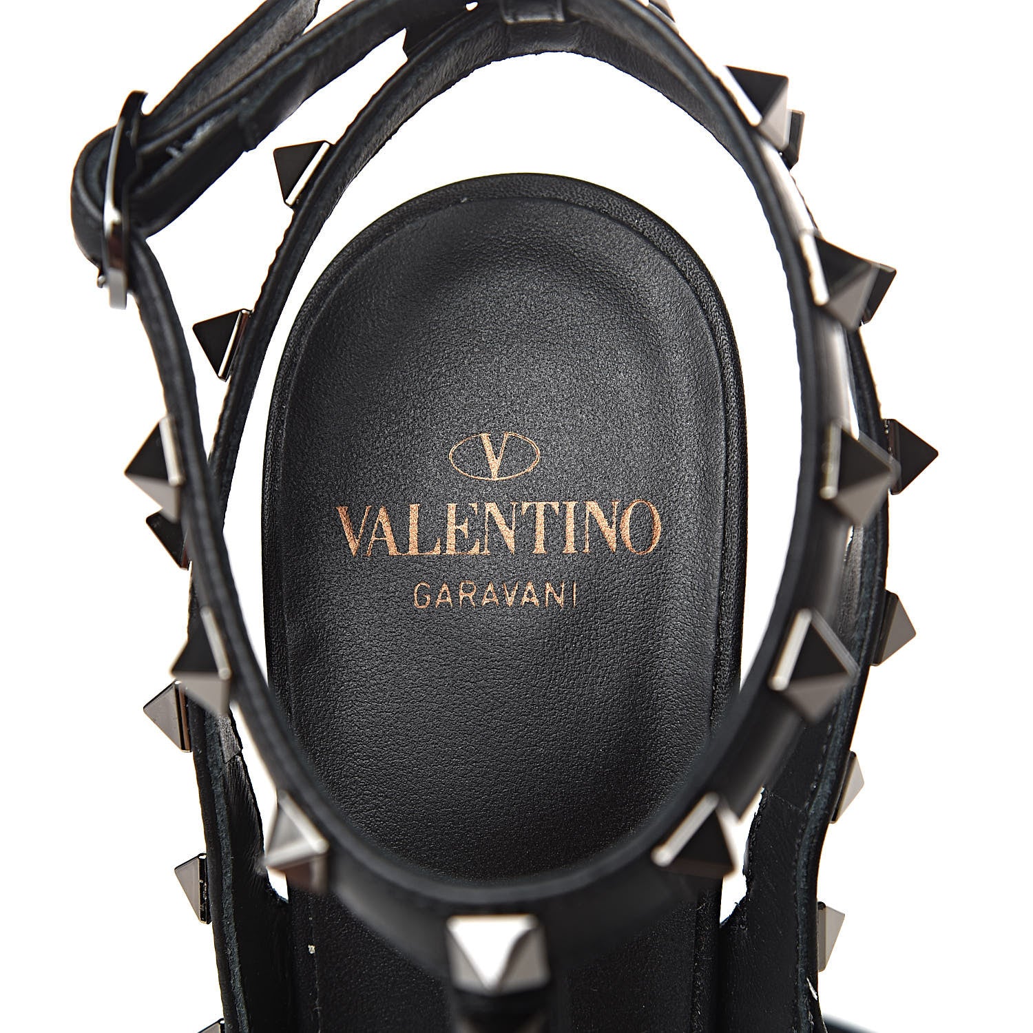 Valentino Garavani X UNDERCOVER Calfskin Rockstud Ankle Strap Pumps 38 Black 6 of 8