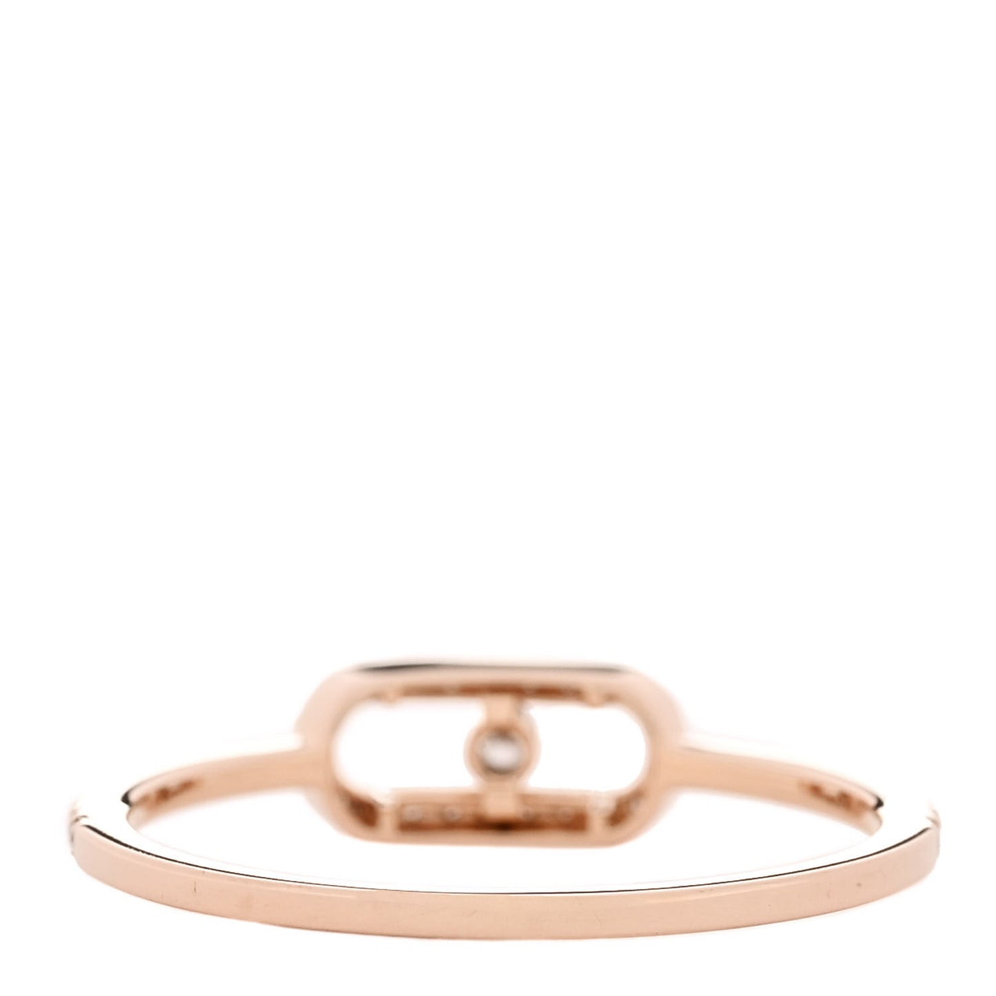 18K Rose Gold Diamond Move Uno Pave Ring 58 8.5