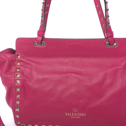 Valentino Garavani Vitello Small Rockstud Tote Deep Cyclamin 11 of 15