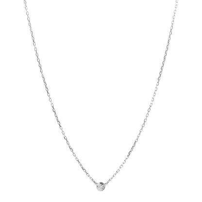 Cartier 18K White Gold Diamond SM D'Amour Pendant Necklace 1 of 4