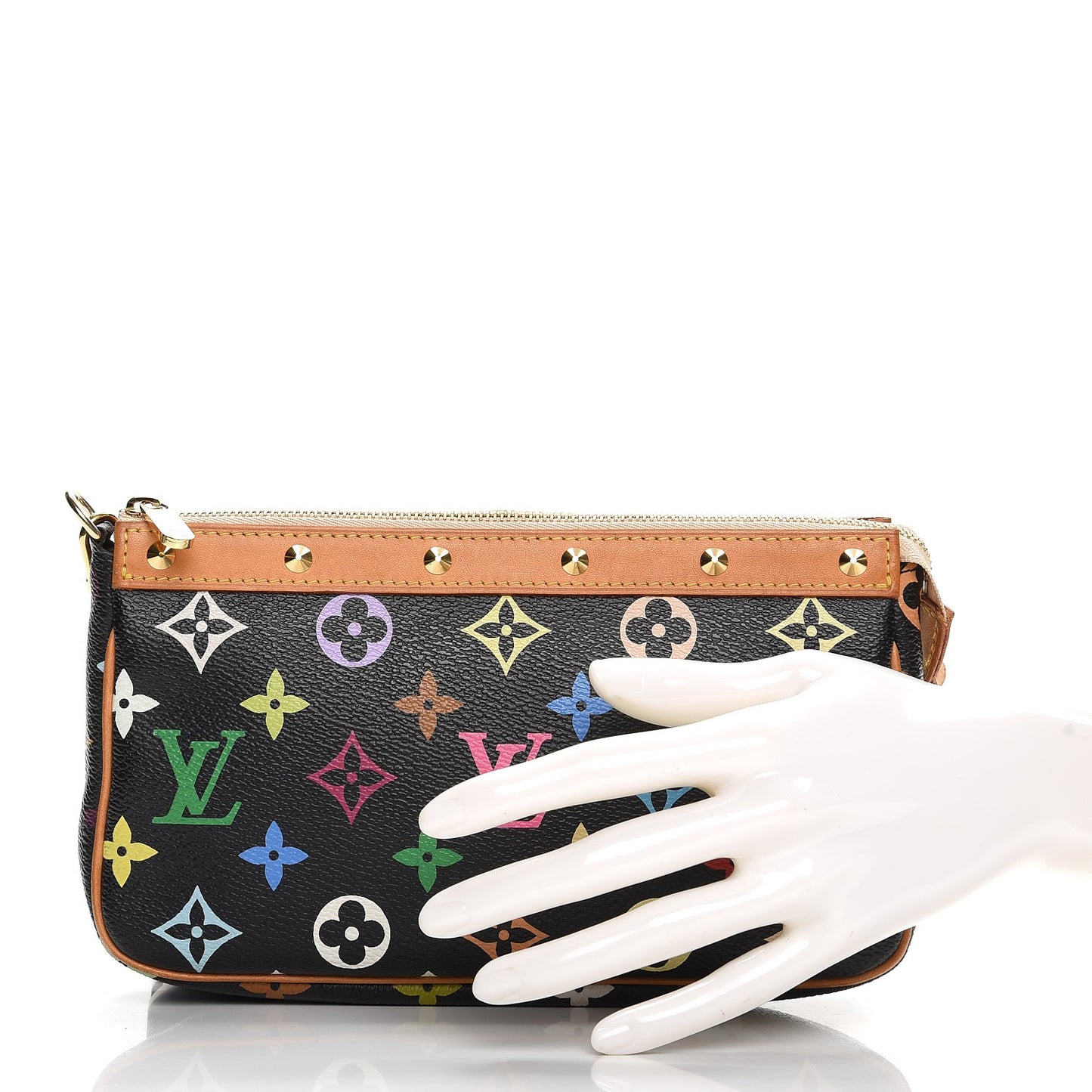 Monogram Multicolor Pochette Accessories Black