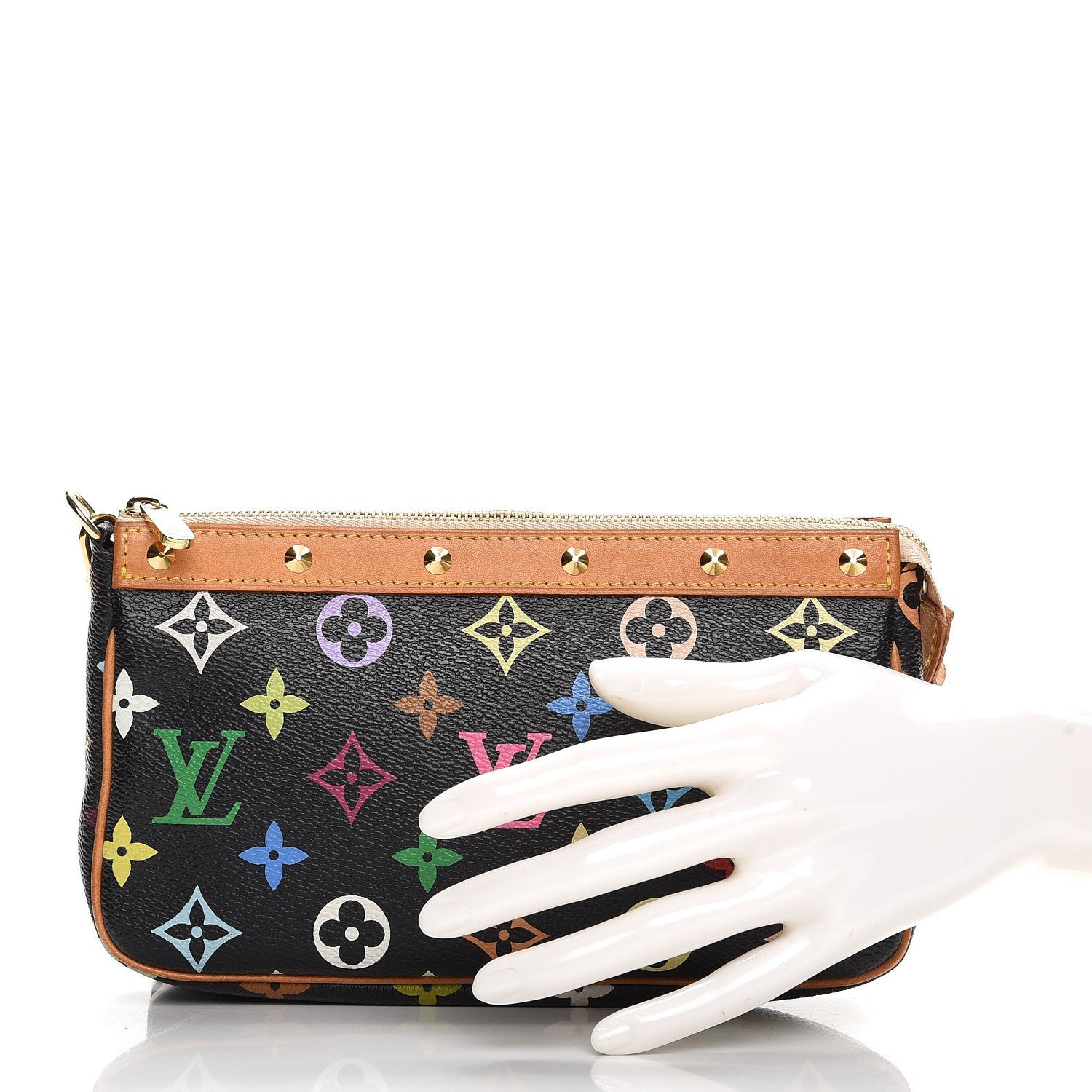 Louis Vuitton Monogram Multicolor Pochette Accessories Black 2 of 12