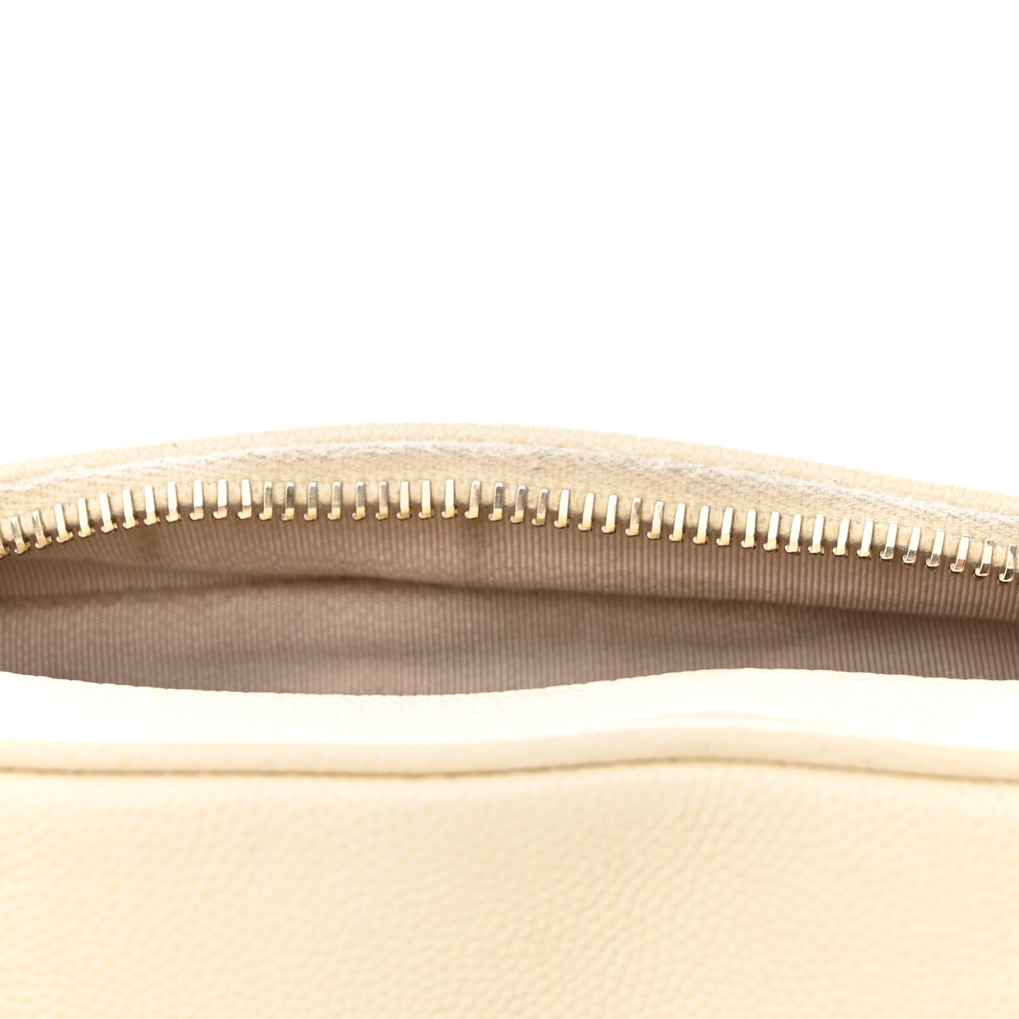 Caviar Quilted Small In & Out Camera Case White