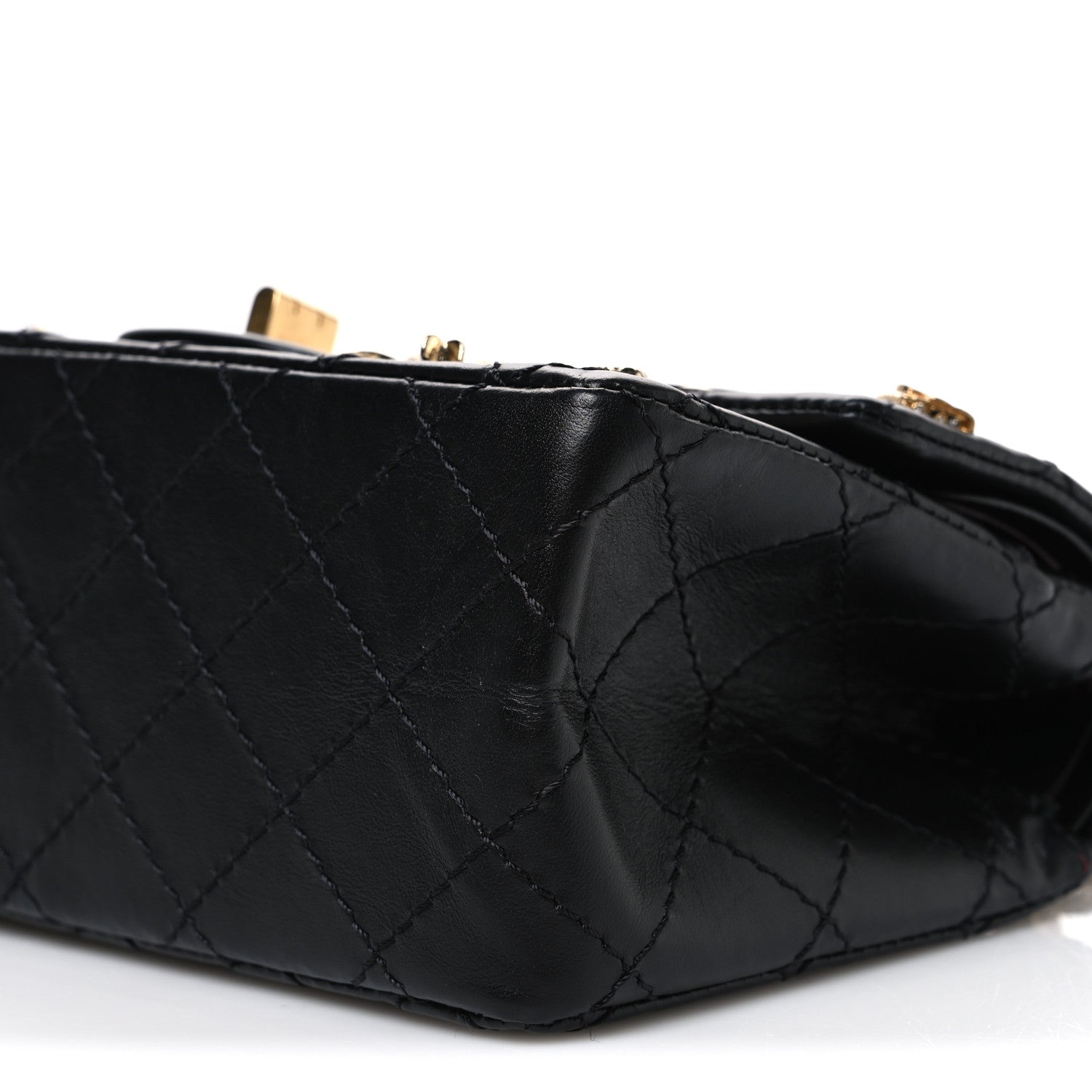 Chanel Aged Calfskin Lucky Charms 2.55 Reissue 224 Flap Black 10 of 10