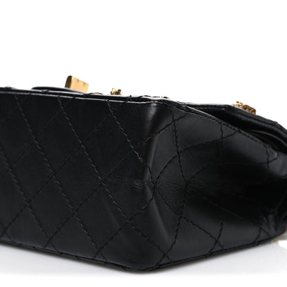 Chanel Aged Calfskin Lucky Charms 2.55 Reissue 224 Flap Black 10 of 10