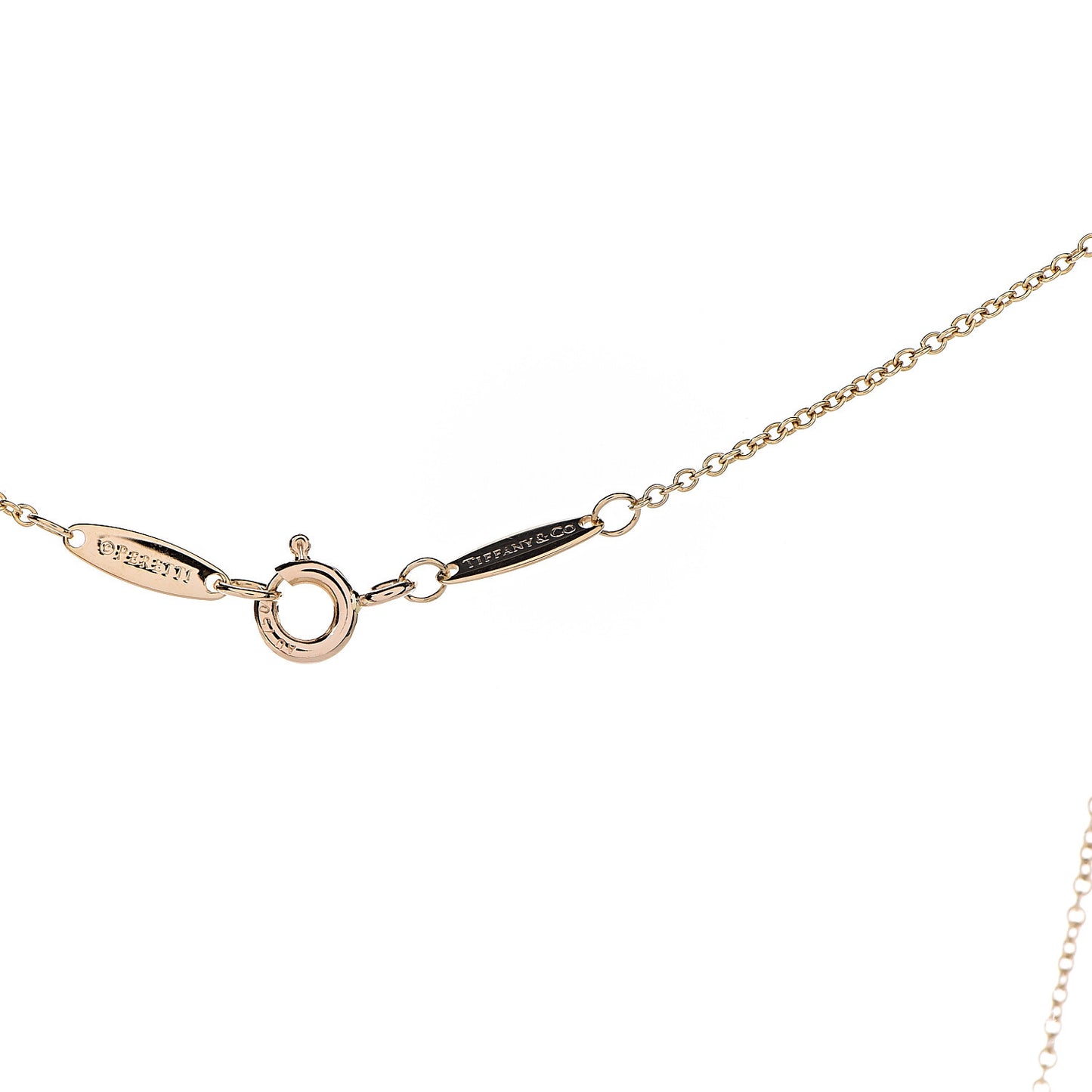 18K Yellow Gold Diamond .21ct Elsa Peretti Diamonds by the Yard Pendant Necklace