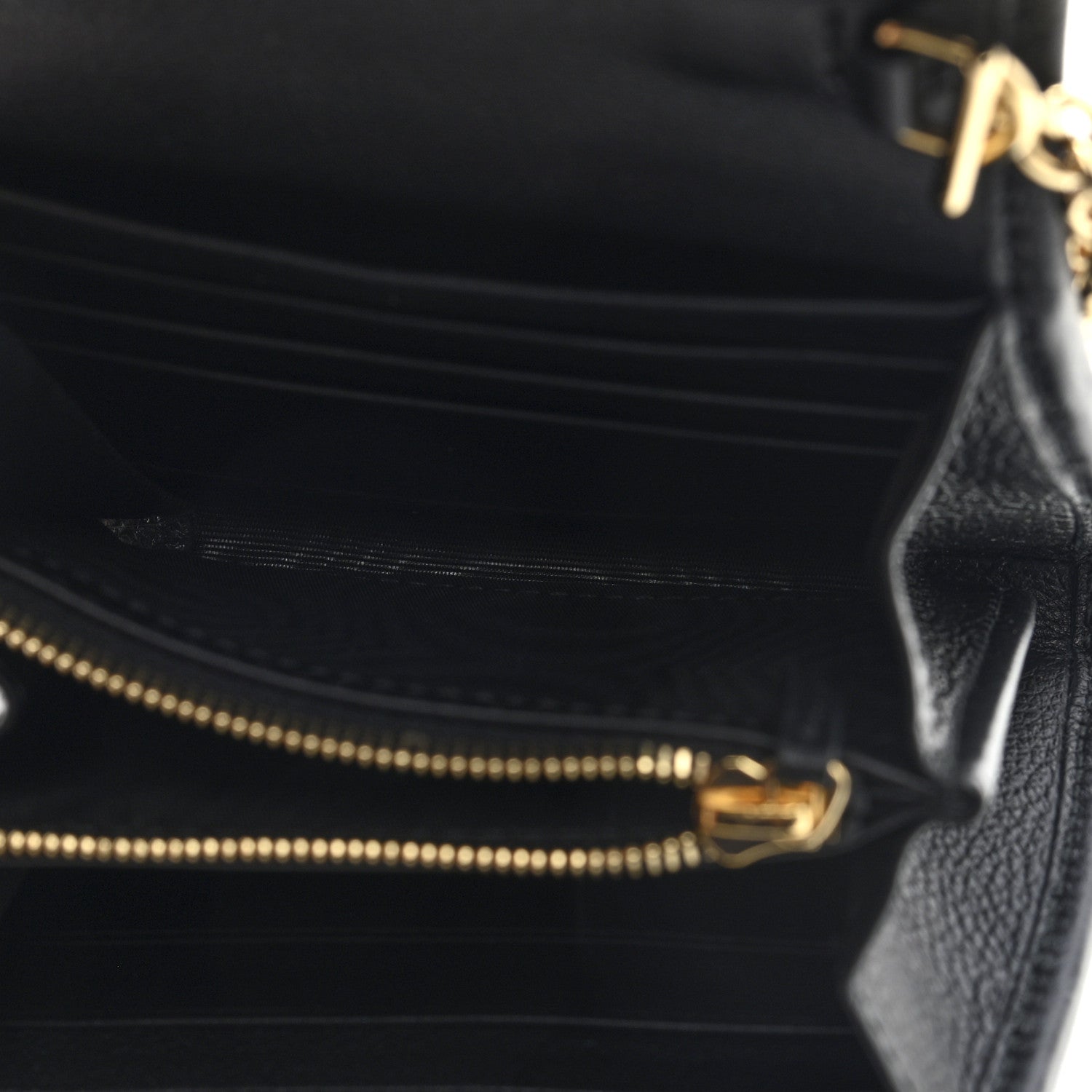 Gucci Roxy Calfskin Medium Blondie Chain Wallet Black 5 of 9