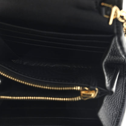 Gucci Roxy Calfskin Medium Blondie Chain Wallet Black 5 of 9