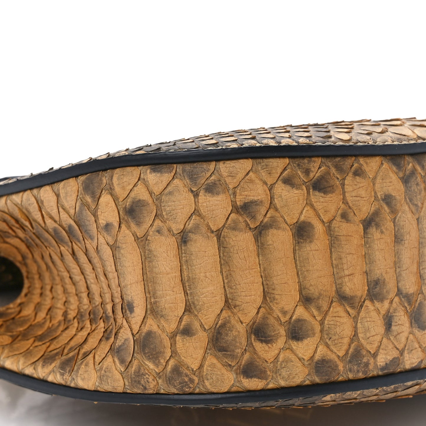 Snakeskin Mini Drew Shoulder Bag Curry Yellow