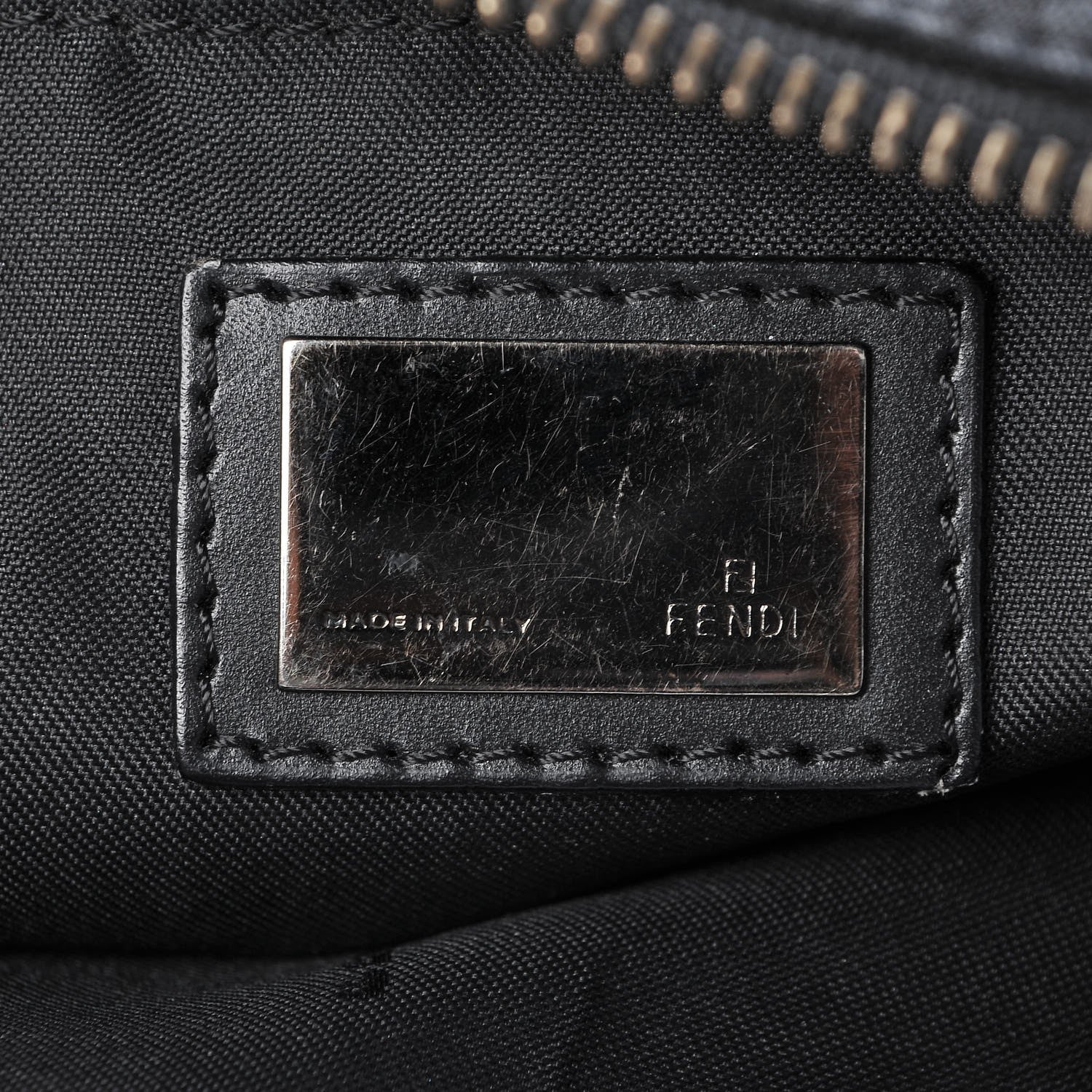 Fendi Zucchino Small Shoulder Bag Black 6 of 7