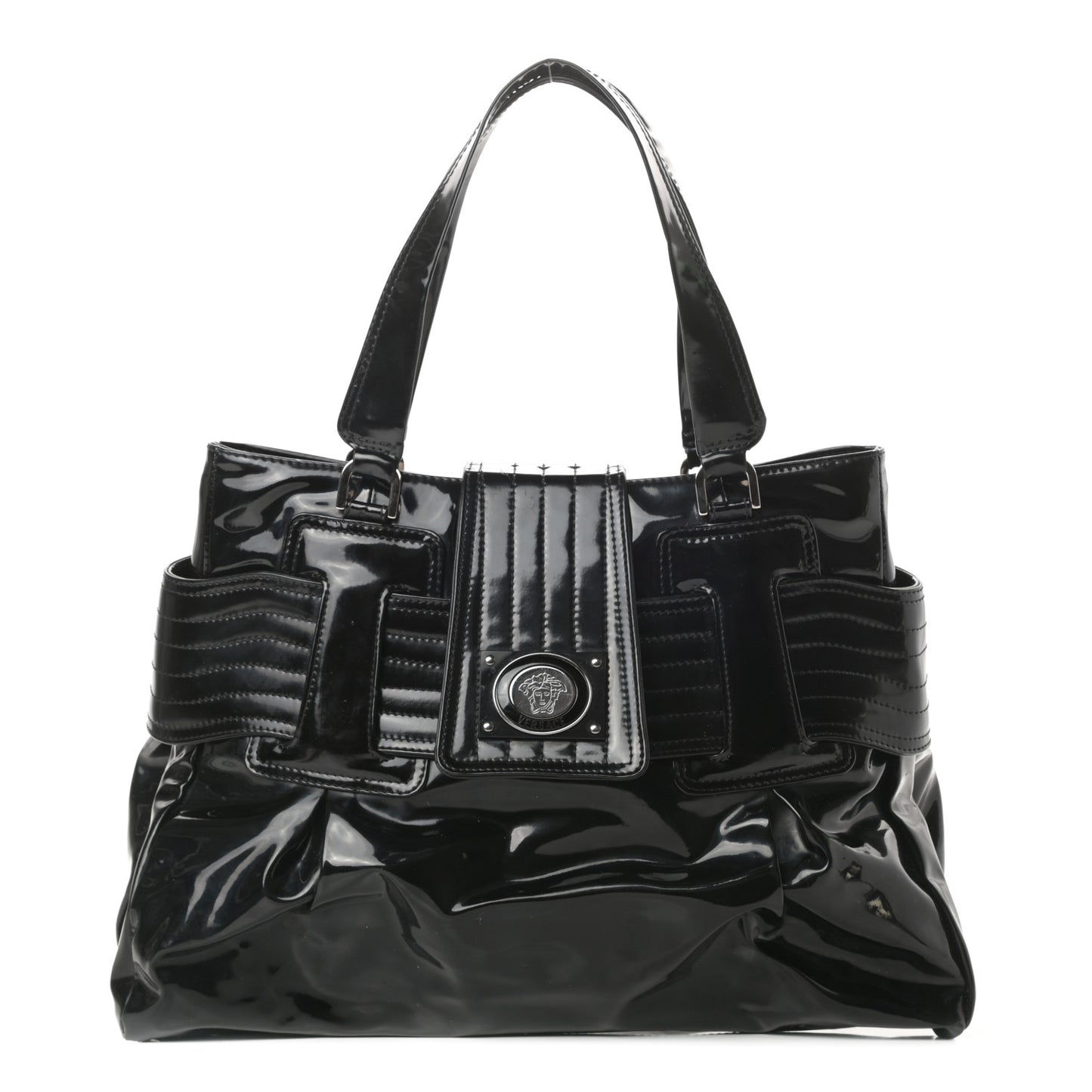Patent Medusa Tote Black
