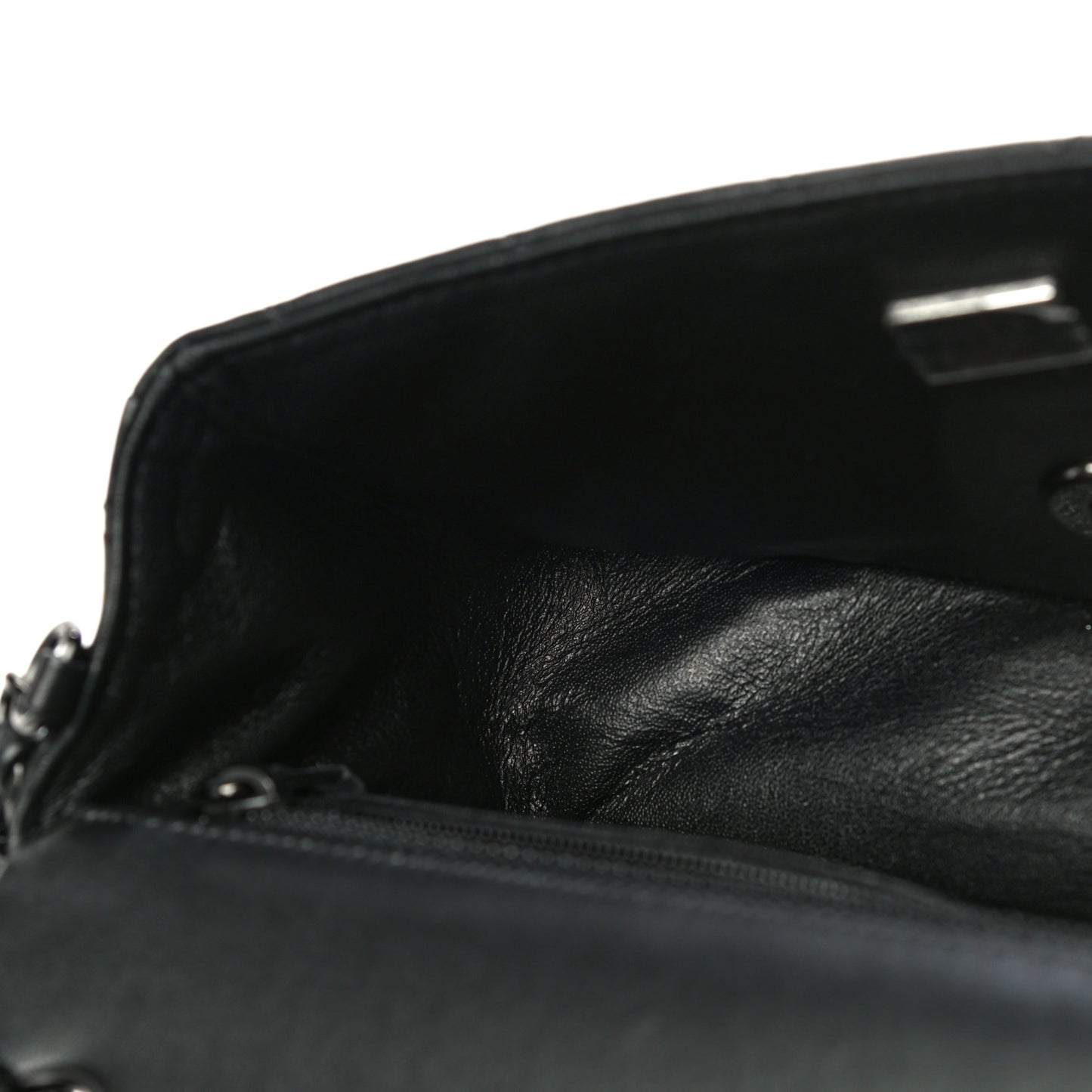 Lambskin Quilted Mini Rectangular Flap So Black
