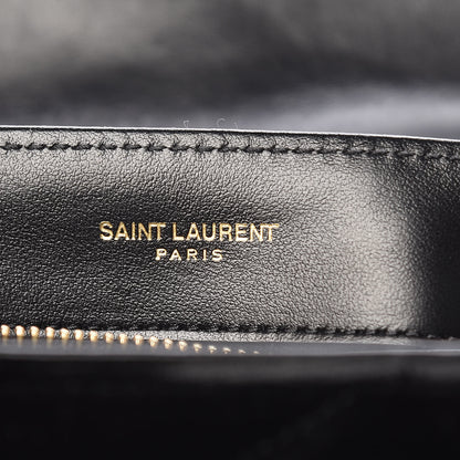 Saint Laurent Velvet Y Quilted Monogram Toy Loulou Chain Satchel French Black 7 of 10