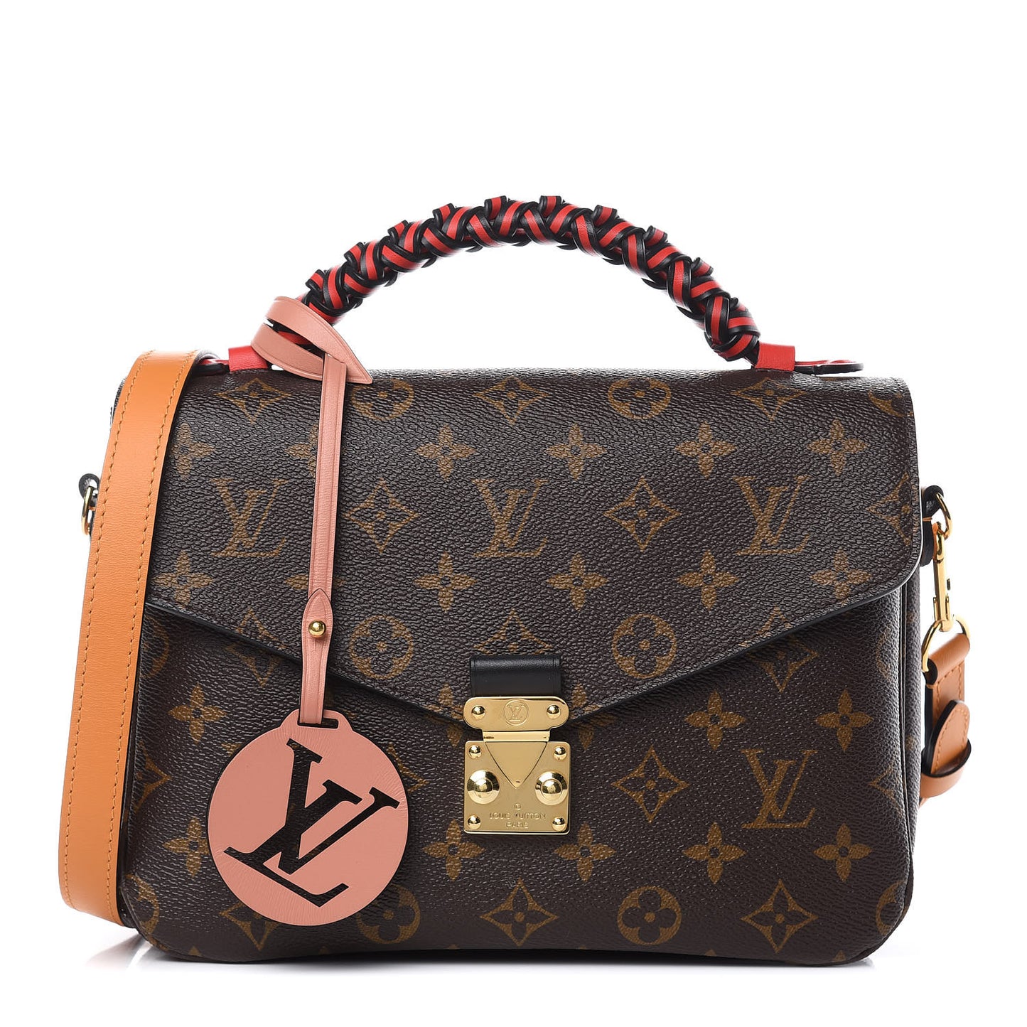 Monogram Braided Pochette Metis Coquelicot