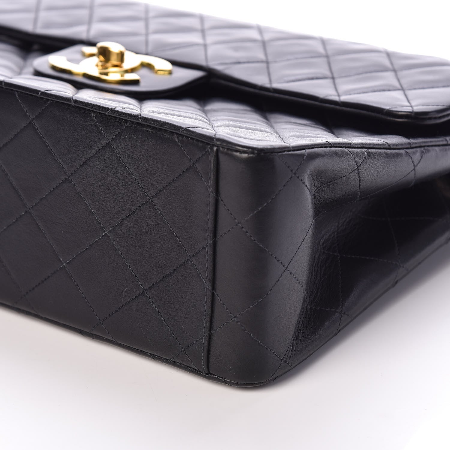 Chanel Lambskin Quilted XL Jumbo Single Flap Black 10 of 10