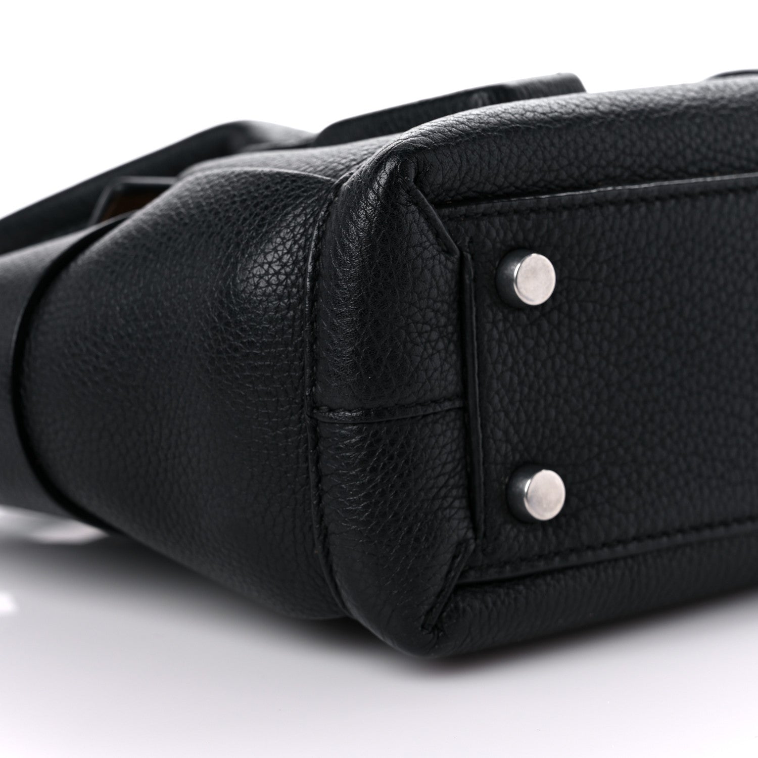 Bottega Veneta Grained Calfskin Mini Maxi Intrecciato Arco 33 Black 7 of 9